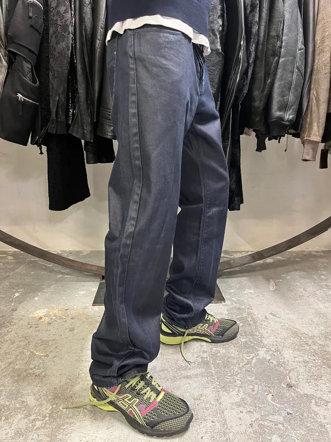 2000s Gucci Dark Waxed Effect Obscure Denim Pants (L) iznnjRA 1