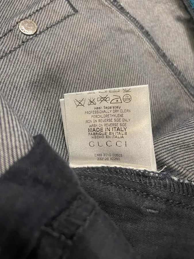 2000s Gucci Dark Waxed Effect Obscure Denim Pants (L) iznnjRA 11