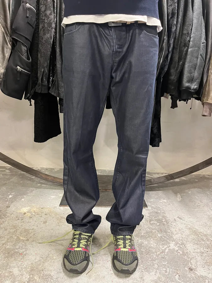 2000s Gucci Dark Waxed Effect Obscure Denim Pants (L) iznnjRA 2