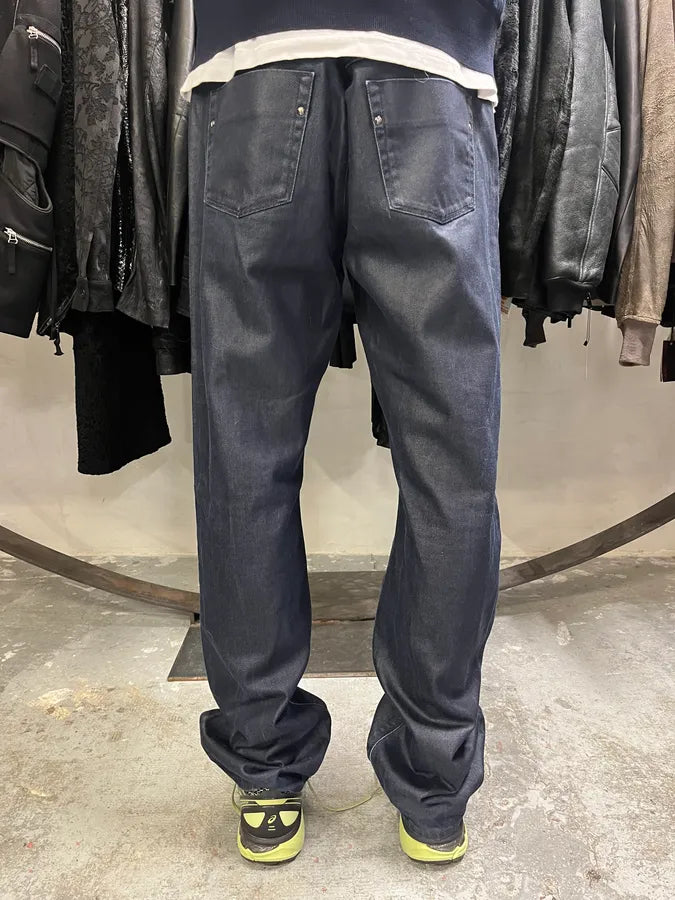 2000s Gucci Dark Waxed Effect Obscure Denim Pants (L) iznnjRA 3
