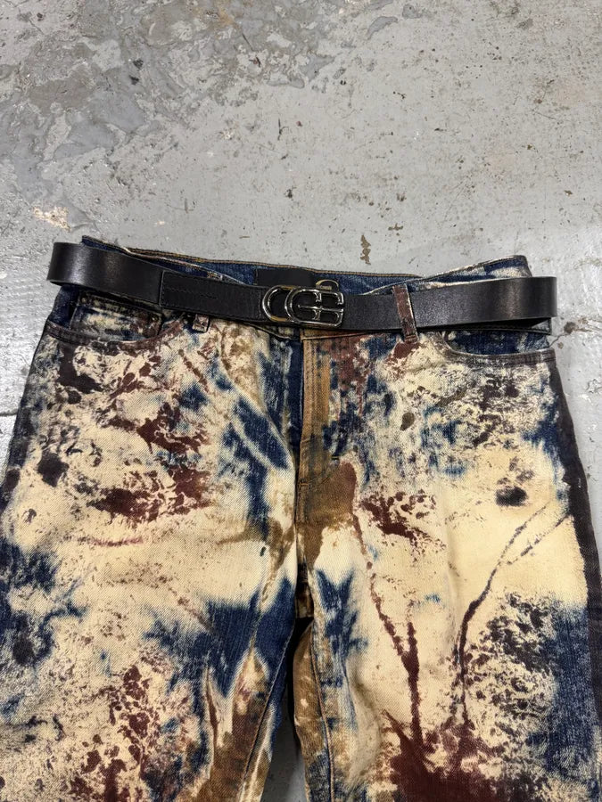 2000s Gucci Double G Black Leather Belt (OS) aYnqlSz 5