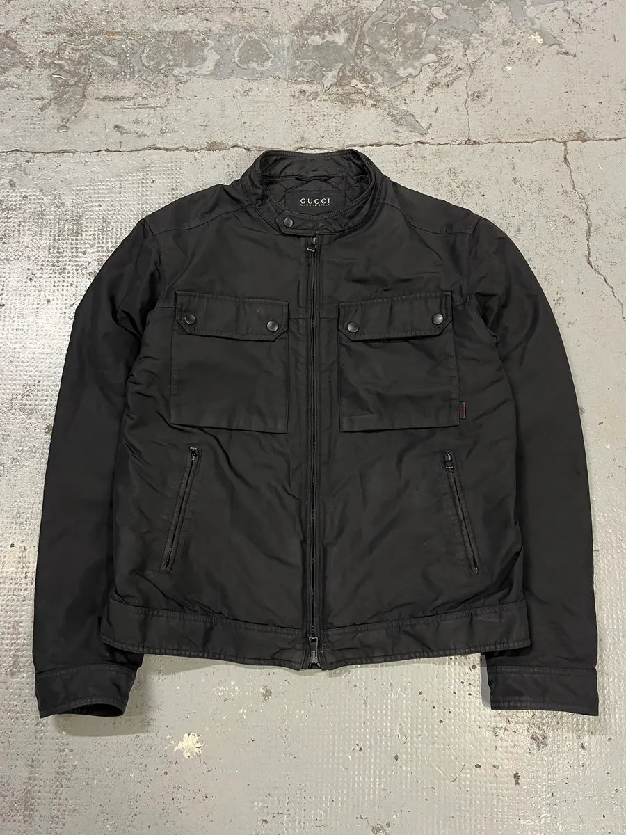 2000s Gucci Double Pocket Black Jacket wLZcbjd 0