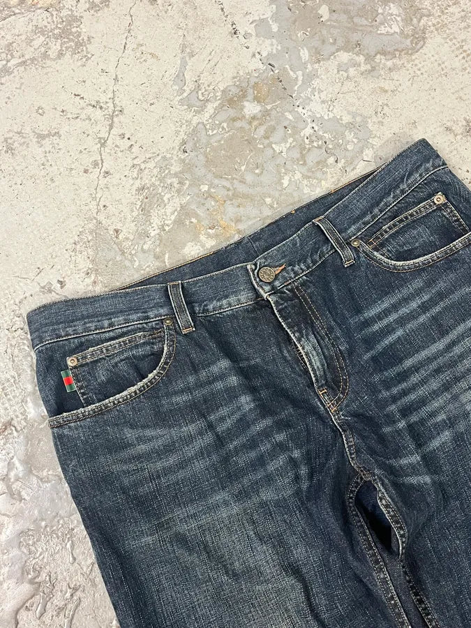 AW2007 Gucci Faded Blue Denim Jeans HhELlqv 5