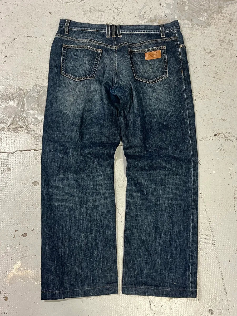 AW2007 Gucci Faded Blue Denim Jeans HhELlqv 6