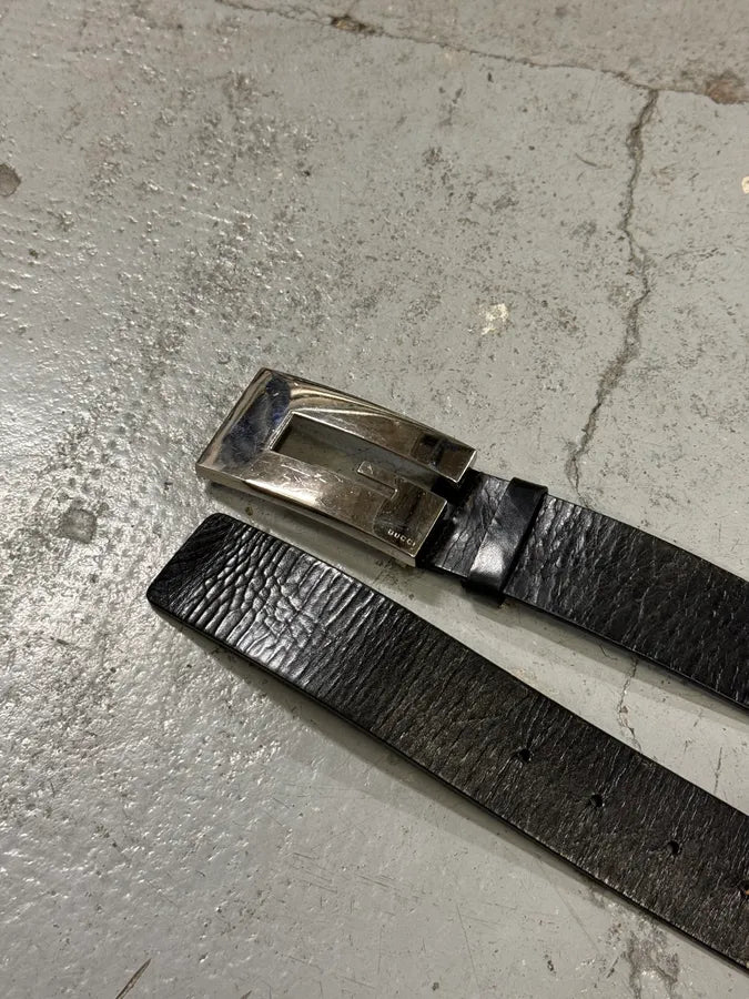 2000s Gucci G Black Leather Belt eexZnUo 2