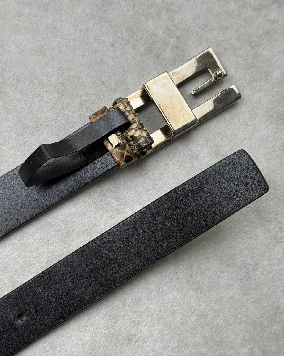 2000s Gucci G Buckle Beige Python Leater Belt by Tom Ford YlOtRPX 6