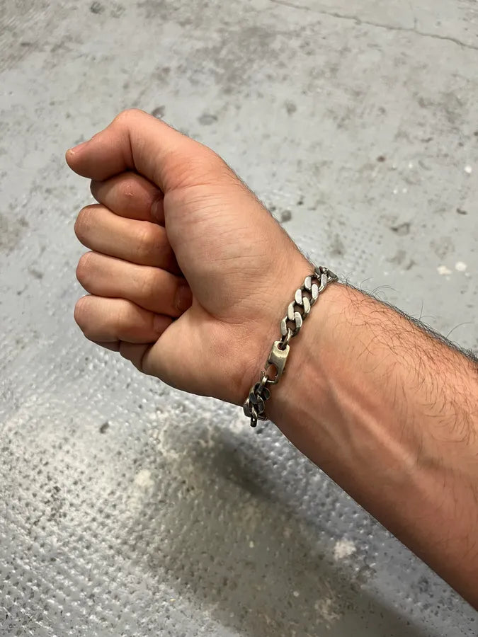 2000s Gucci G Propaganda Silver Grey Bracelet NkULSVg 2