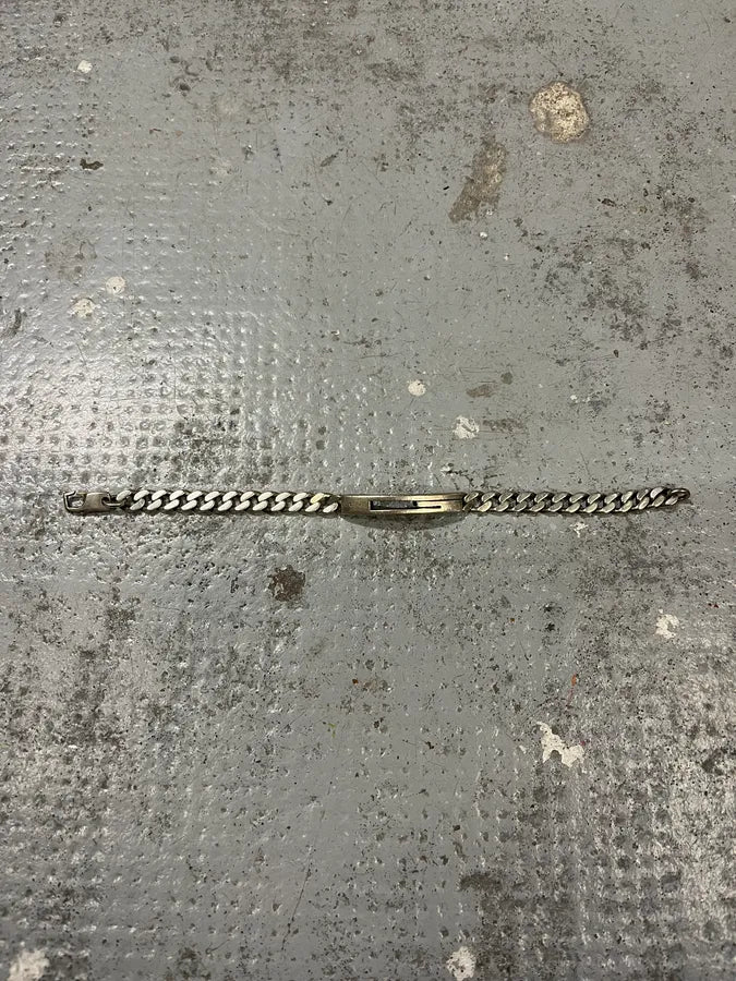 2000s Gucci G Propaganda Silver Grey Bracelet NkULSVg 6