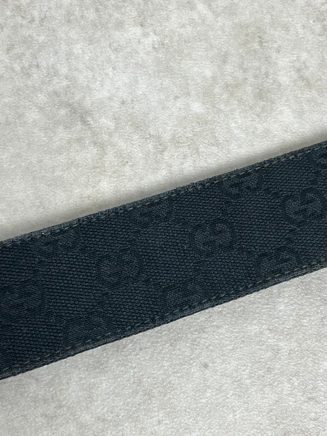 2000s Gucci Golden Bamboo Black Leather Belt VeIjqpa 7