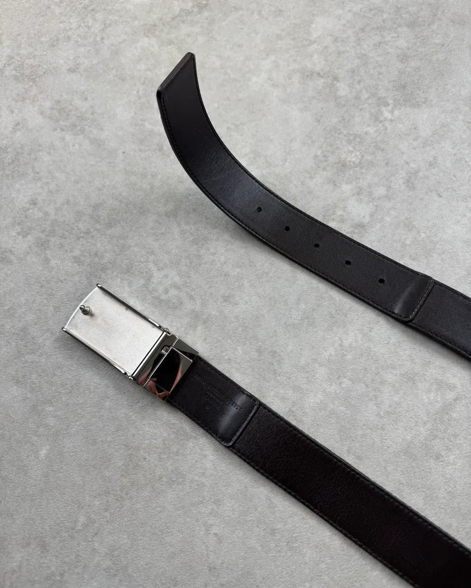 2000s Gucci Green & Red Canvas Brown Leather Belt by Tom Ford mlvgjmc 5