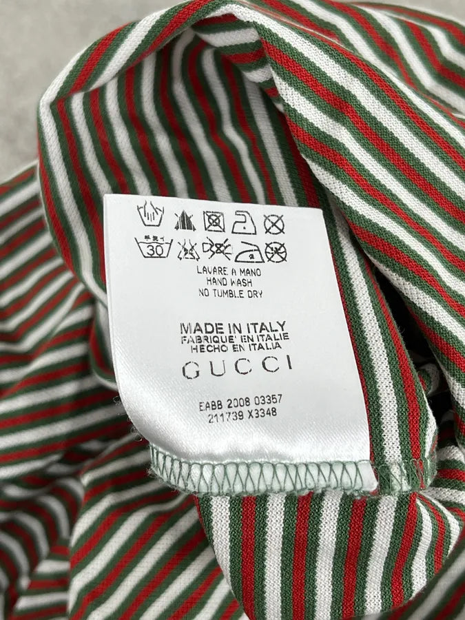 SS2009 Gucci Green & Red Striped Polo ezYZpeW 9