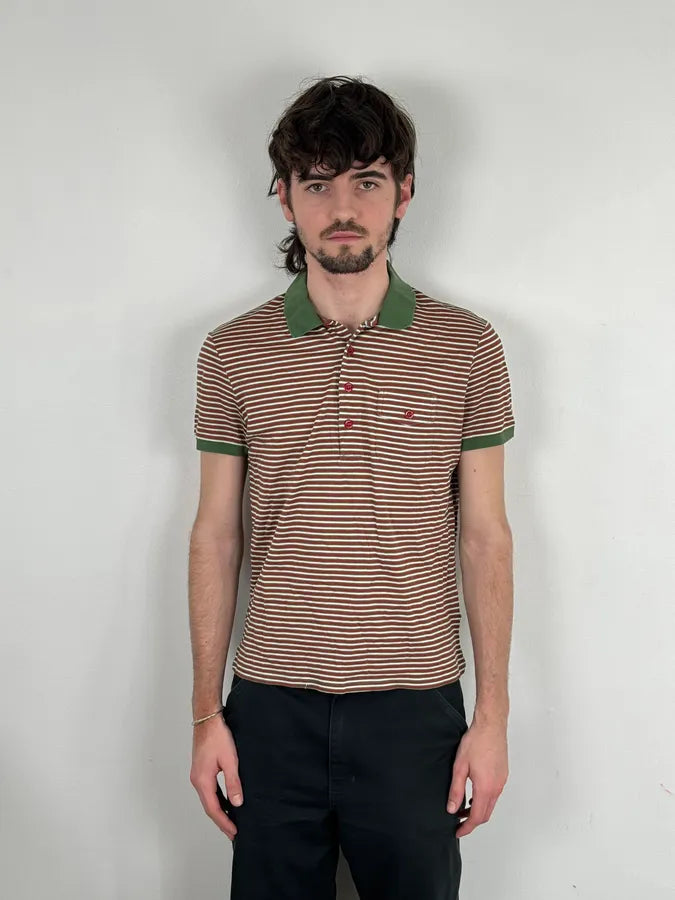 SS2009 Gucci Green & Red Striped Polo ezYZpeW 1
