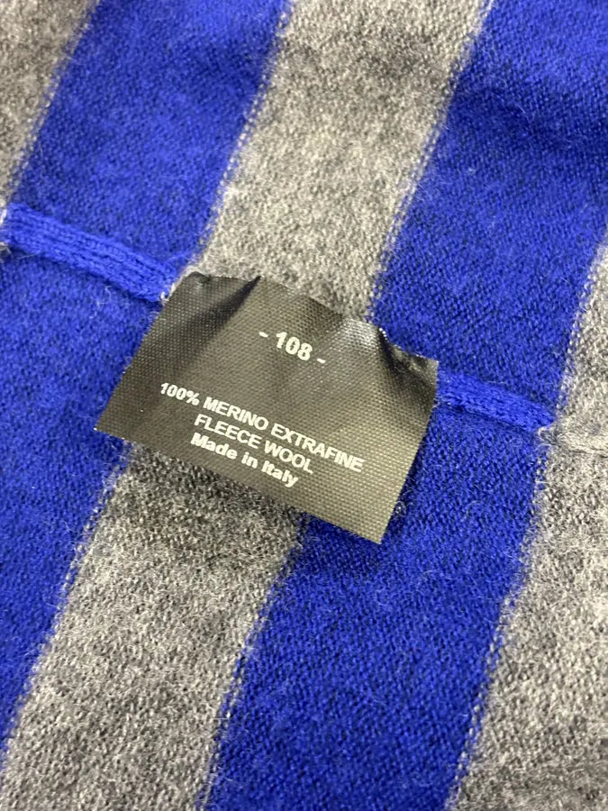 2000s Gucci Grey & Blue Striped Minimalist Cardigan bdsBabc 6