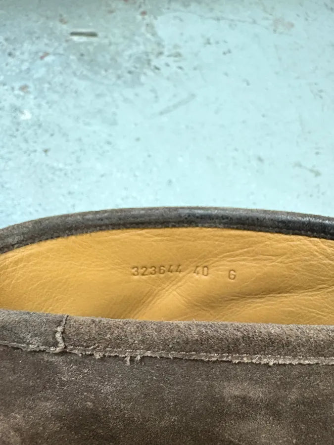 2000s Gucci Brown Biker Buckles Ankle Eroded Suede Leather Boots qoyLGrF 9