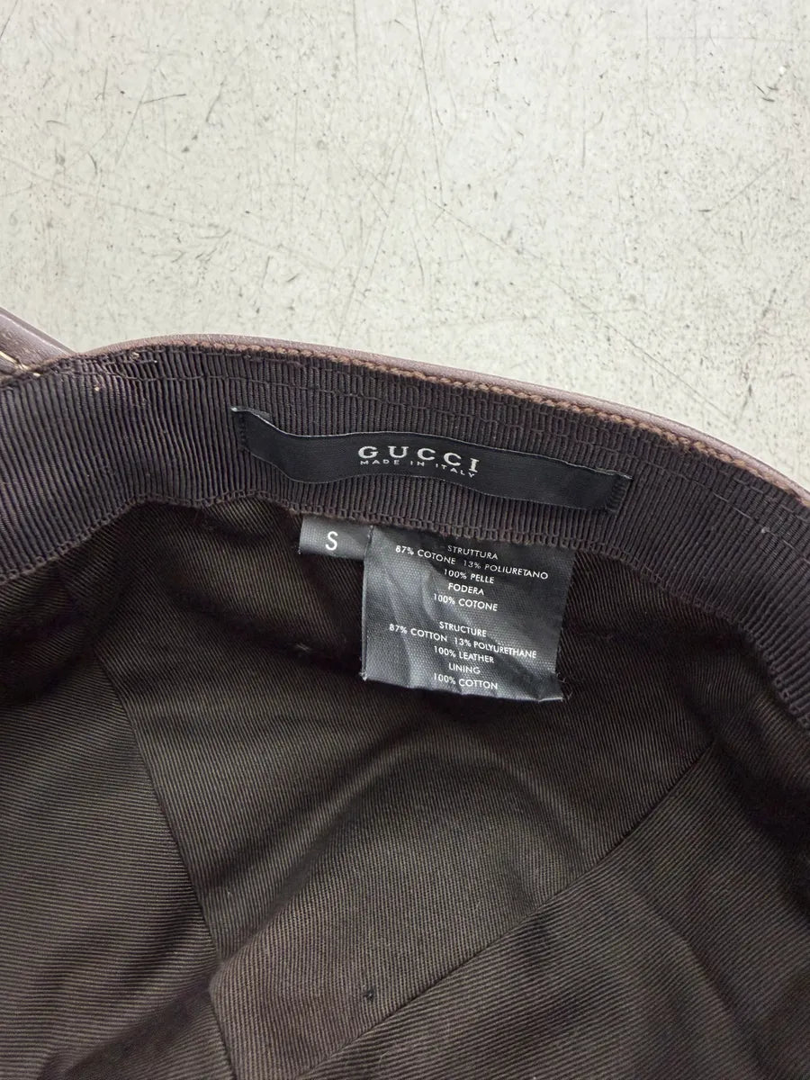 2000s Gucci Grey Canvas Monogram Blason Cap fpsbrsC 8