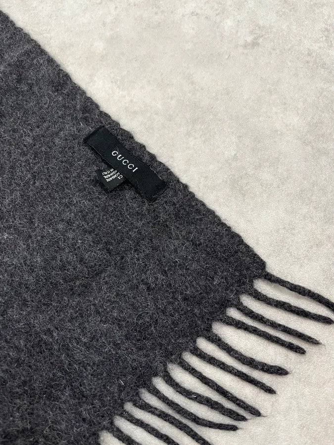 2000s Gucci Grey Cashmere Scarf yJvtBHj 4