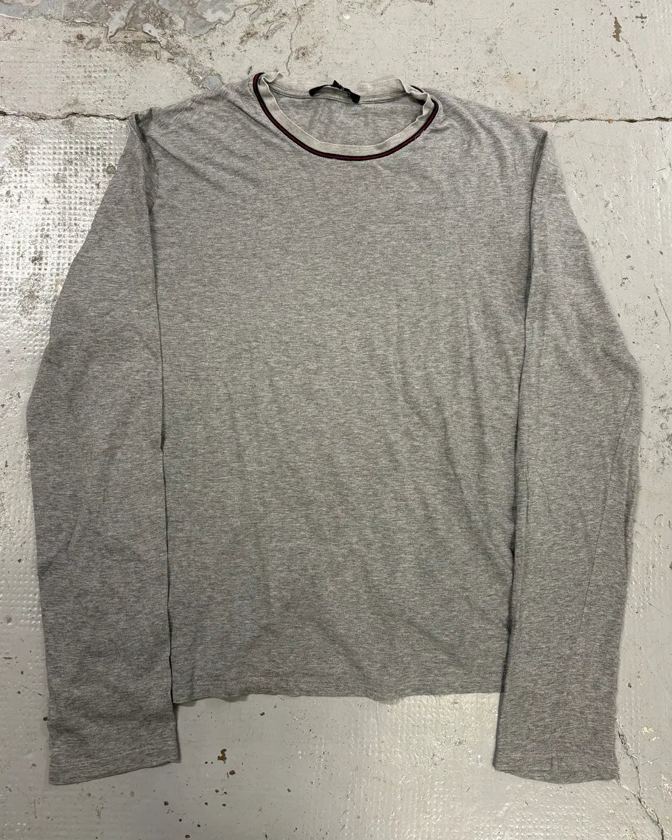 2000s Gucci Grey Classy Longsleeves T-Shirt GqclSmr 0