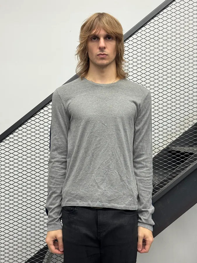 SS2010 Gucci Grey Embroidered Logo Longsleeve by Frida Giannini wEJjKeA 1