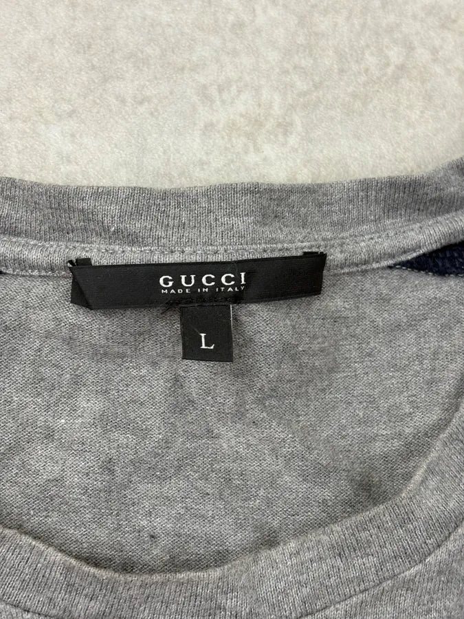 SS2010 Gucci Grey Embroidered Logo Longsleeve by Frida Giannini wEJjKeA 8