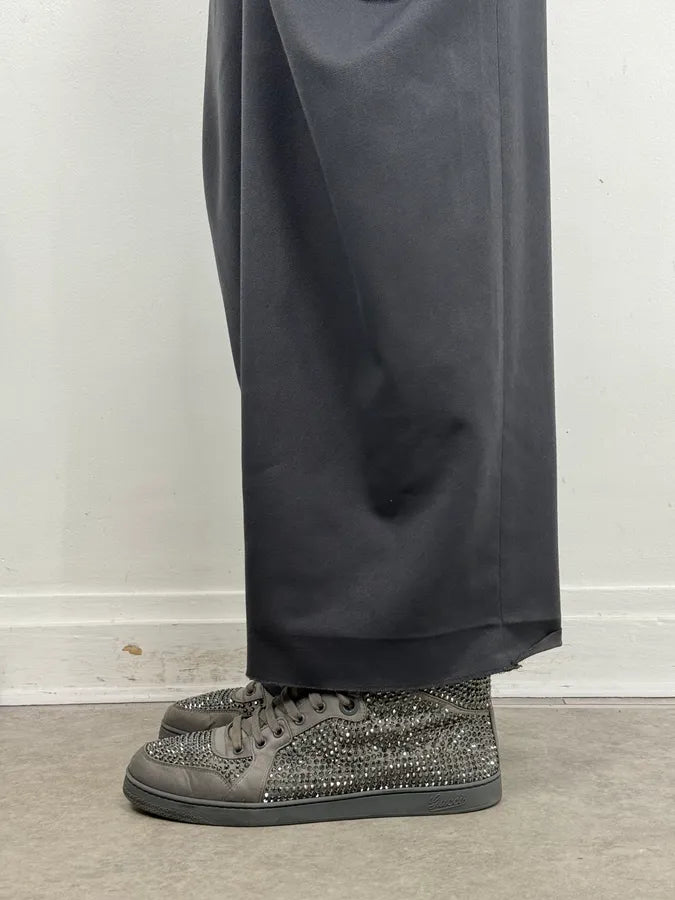 2000s Gucci Grey Leather Swarovski Crystal High-Top Sneakers LIVJyEU 2