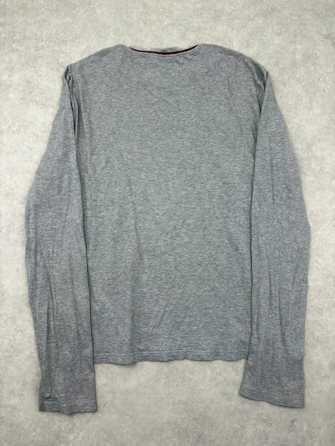 2000s Gucci Grey Longsleeve Contrast Stitch Longsleeves T-Shirt podrTJX 5