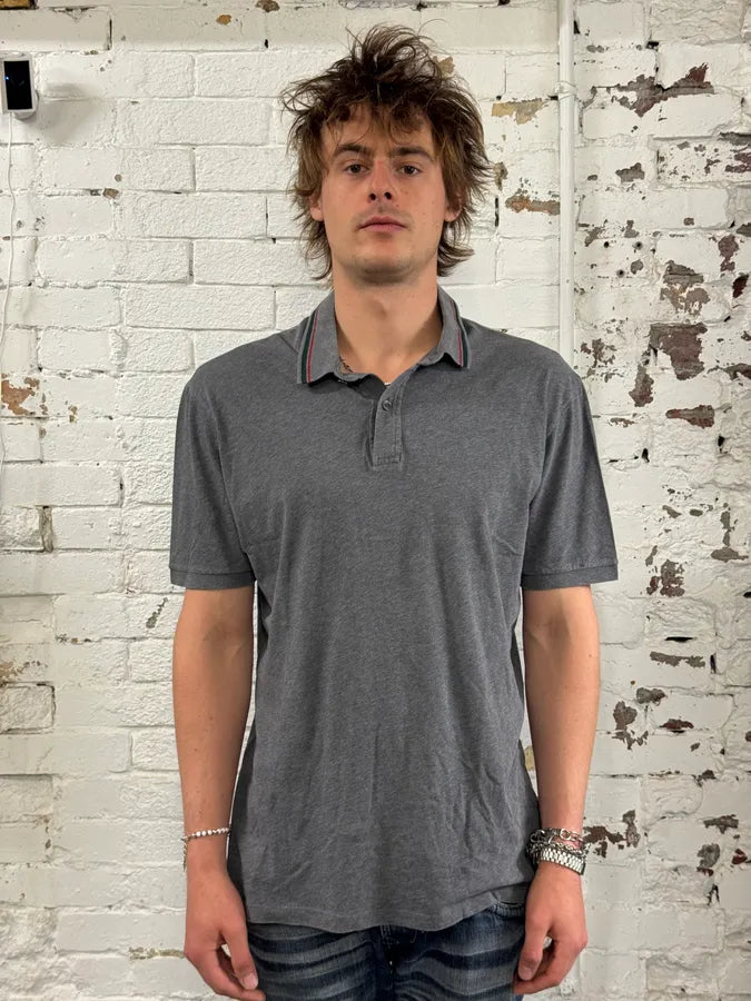 2000s Gucci Grey Minimalist Polo Shirt PLokKoi 0