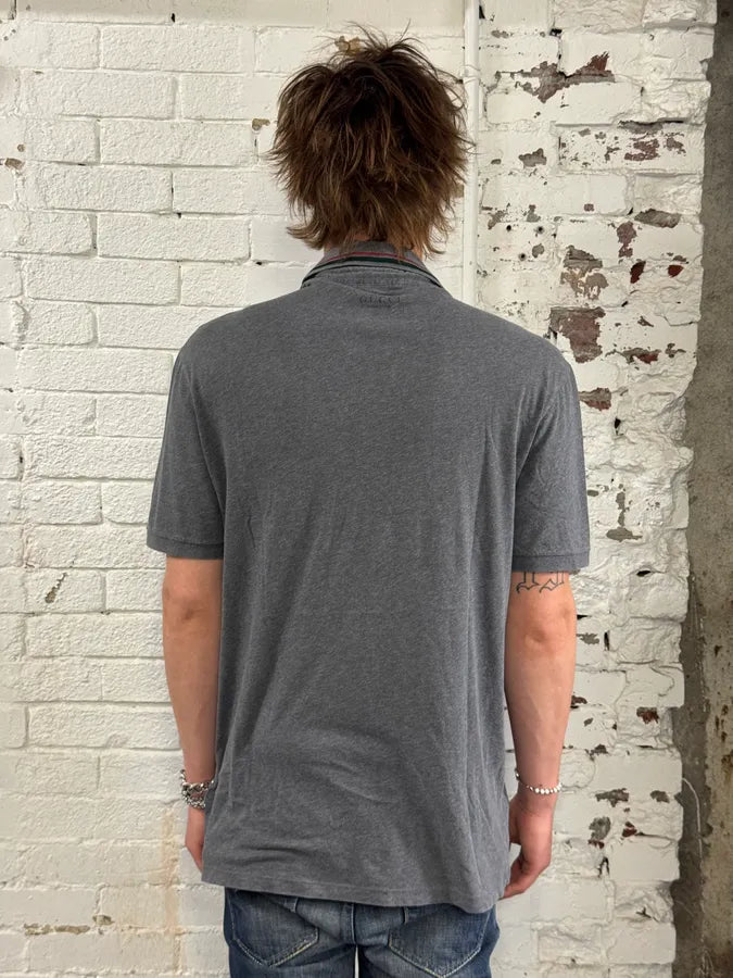 2000s Gucci Grey Minimalist Polo Shirt PLokKoi 1