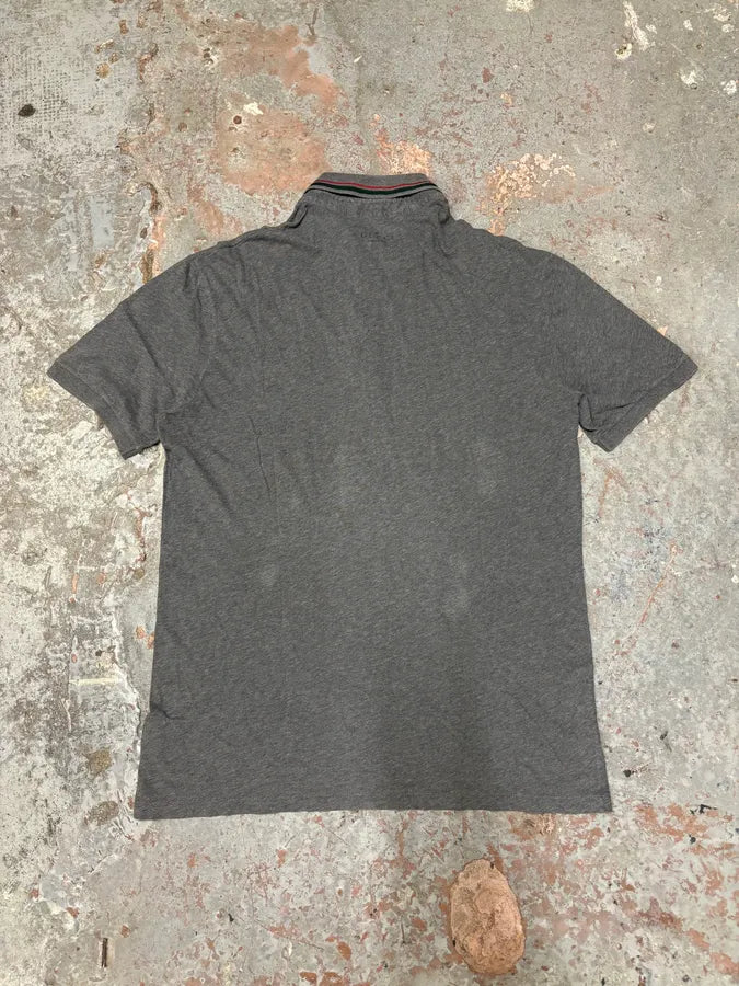 2000s Gucci Grey Minimalist Polo Shirt PLokKoi 3