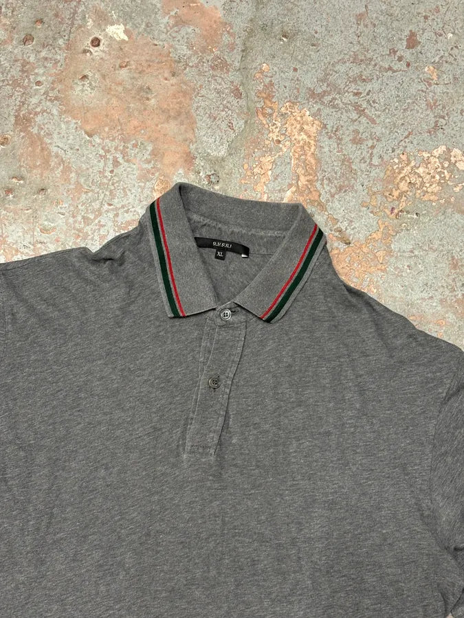 2000s Gucci Grey Minimalist Polo Shirt PLokKoi 4