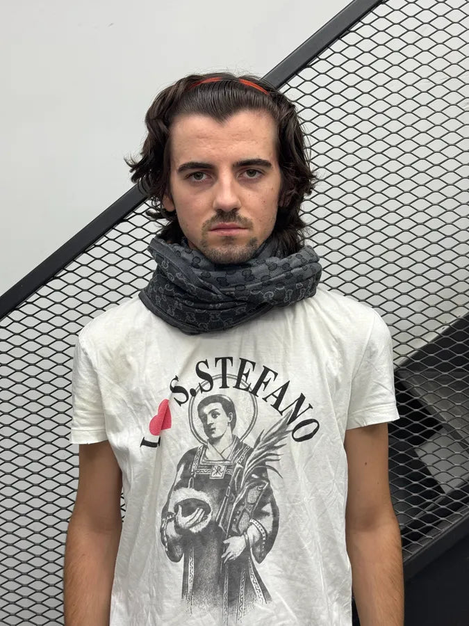 2000s Gucci Grey Monogram Signature Scarf axXBNxu 2