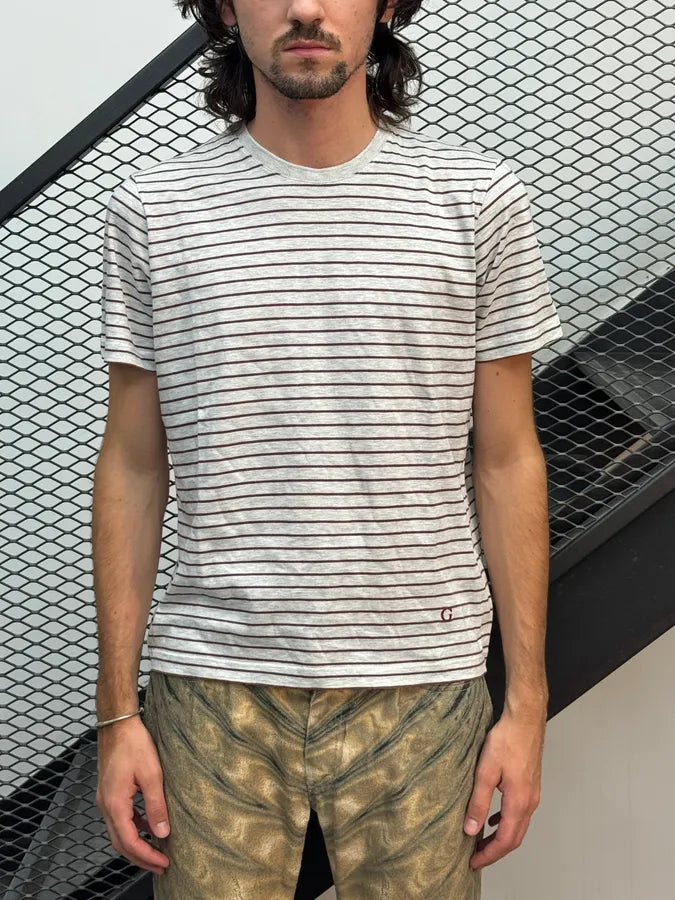 2000s Gucci Grey Striped T-Shirt FCPyXpU 1