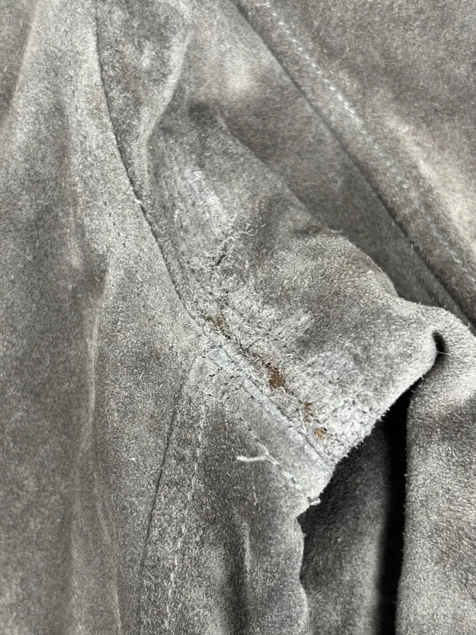 2000s Gucci Grey Suede Asymmetrical Zip Biker Jacket by Tom Ford VdhfhQu 11
