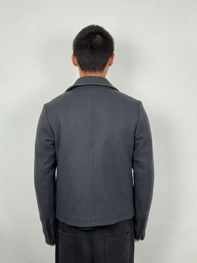 2000s Gucci Grey Wool Asymmetrical Jacket NSrjODX 2