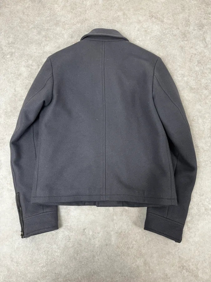 2000s Gucci Grey Wool Asymmetrical Jacket NSrjODX 3