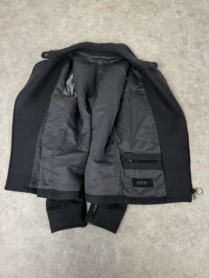 2000s Gucci Grey Wool Asymmetrical Jacket NSrjODX 7