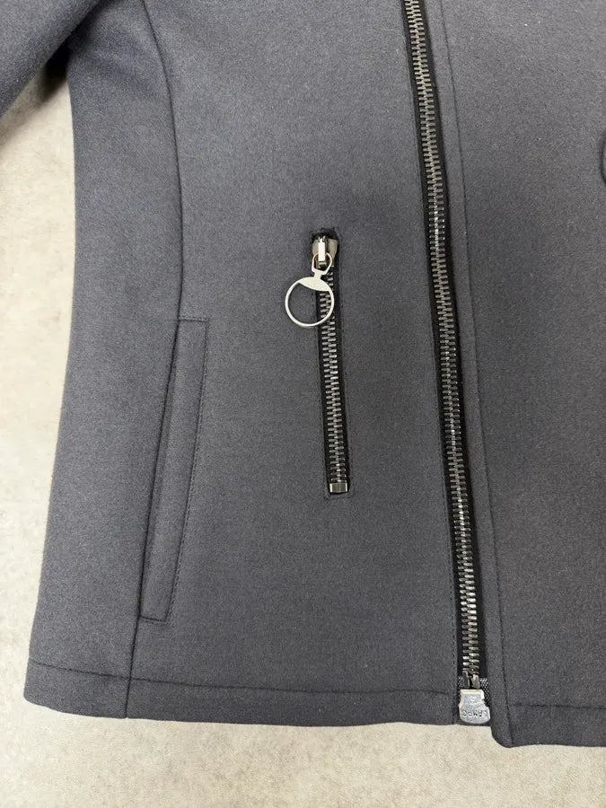 2000s Gucci Grey Wool Asymmetrical Jacket NSrjODX 8