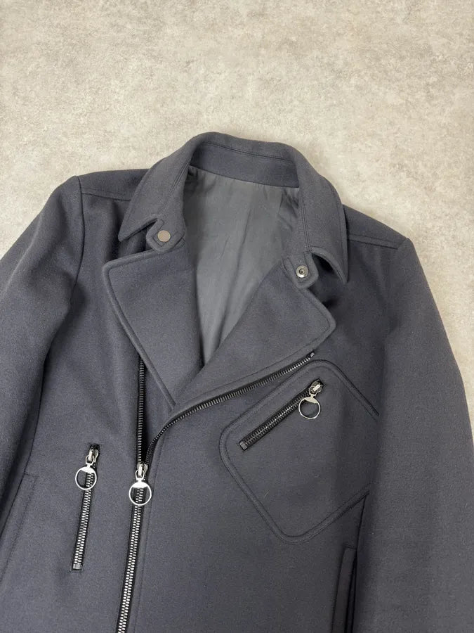 2000s Gucci Grey Wool Asymmetrical Jacket NSrjODX 4