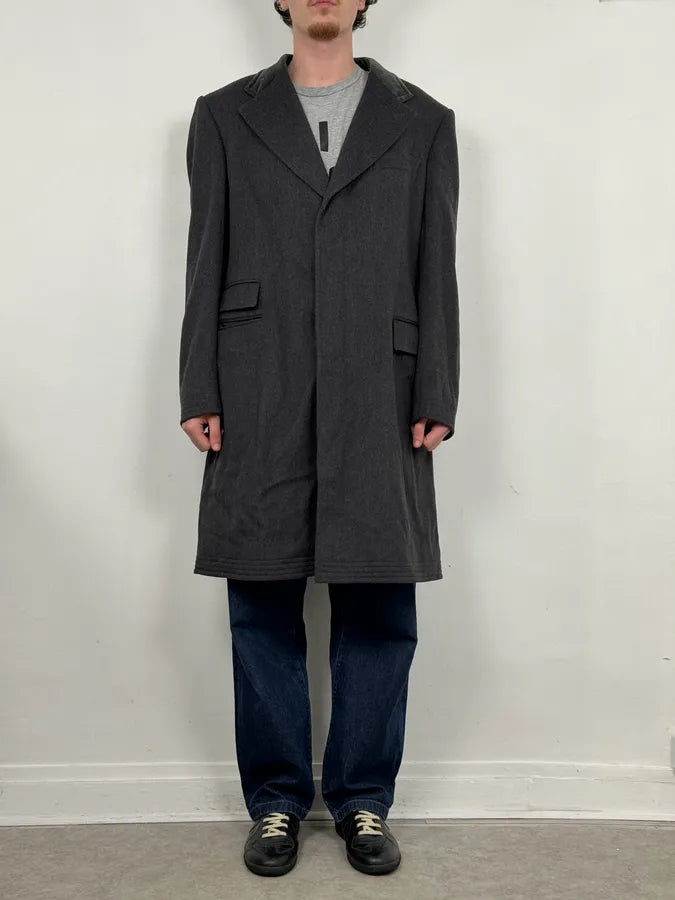 2000s Gucci Grey Wool Classy Long Coat PaLqLtl 1