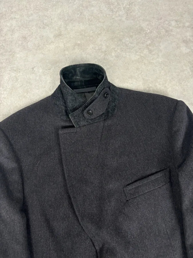 2000s Gucci Grey Wool Classy Long Coat PaLqLtl 8