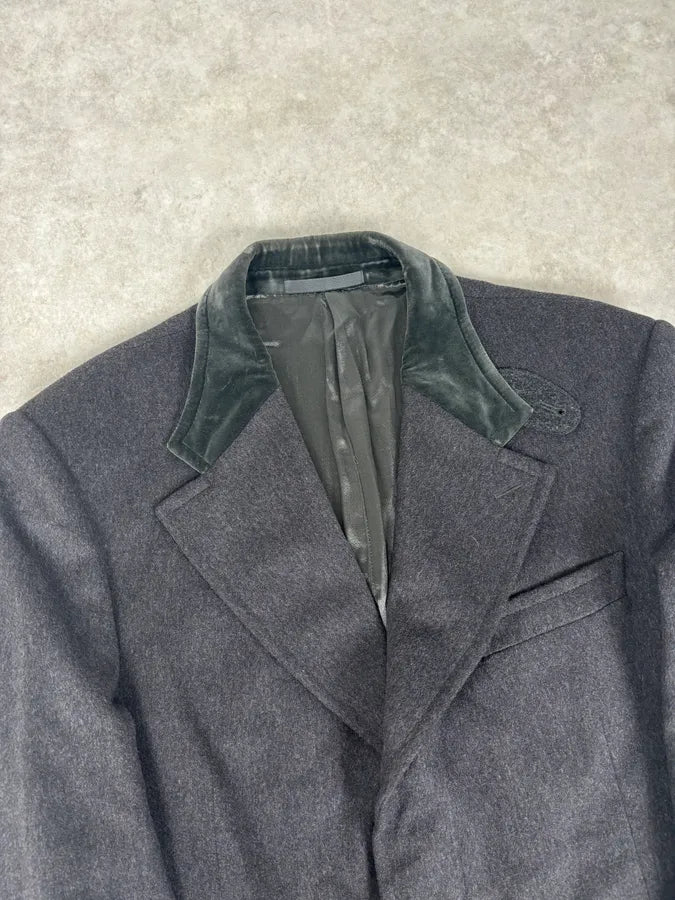 2000s Gucci Grey Wool Classy Long Coat PaLqLtl 5