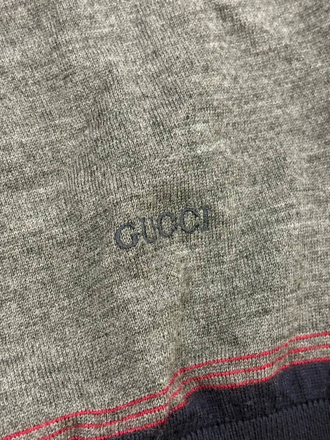 2010s Gucci Grey Wool Contrast Classy Sweater YBACTiU 7