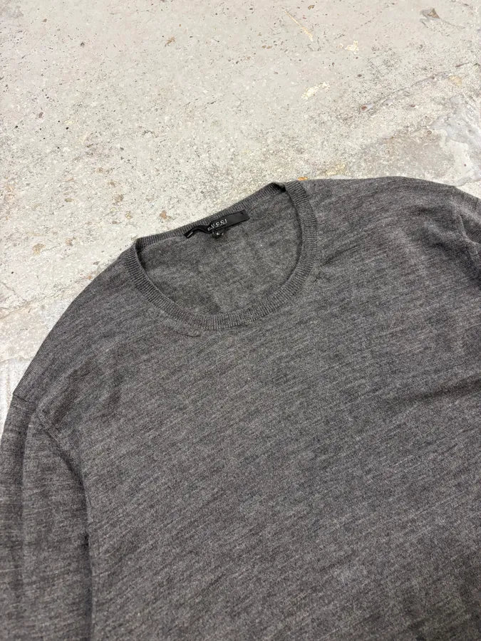 2010s Gucci Grey Wool Contrast Classy Sweater YBACTiU 4