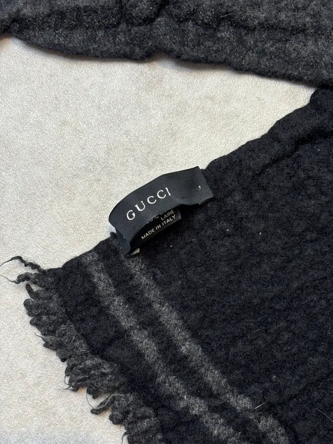2000s Gucci Grey Wool Scarf KAdJlNf 6
