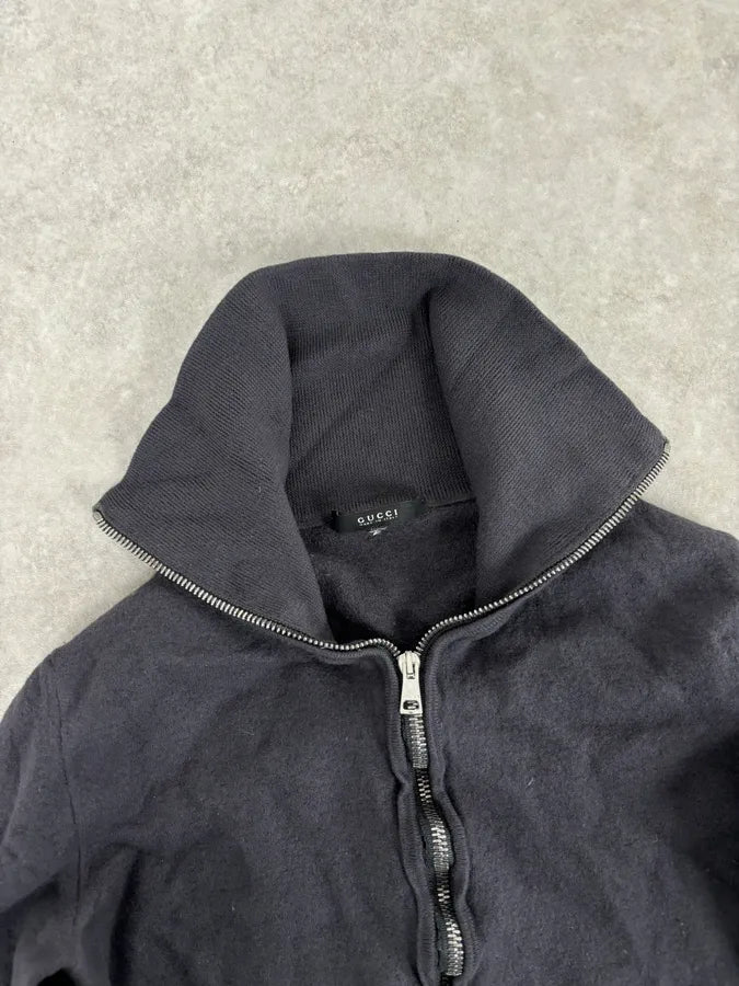 2000s Gucci Grey Wool Zip-up Cardigan Sweater bDrnTmS 3