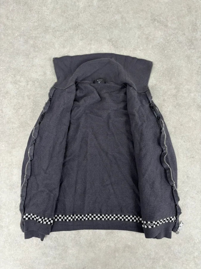 2000s Gucci Grey Wool Zip-up Cardigan Sweater bDrnTmS 6