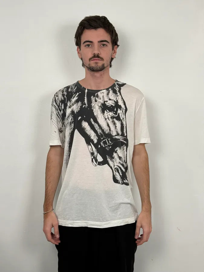 2000s Gucci Horse White T-Shirt Gjgfjhr 1