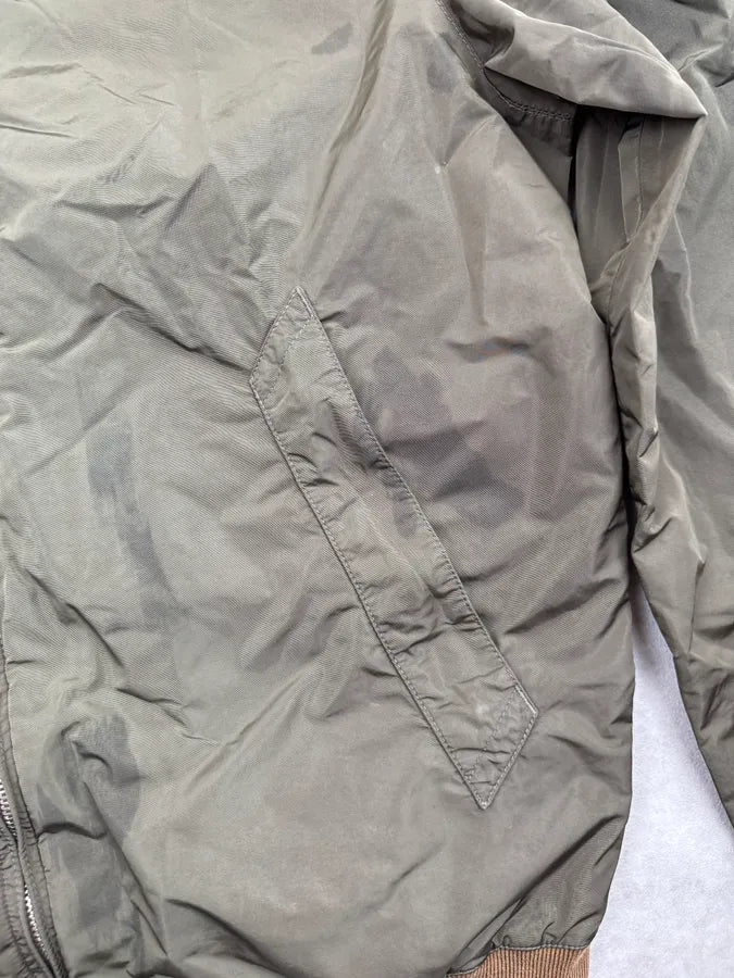 2000s Gucci Khaki & Olive Reversible Nylon Bomber Jacket BEBkGEq 16