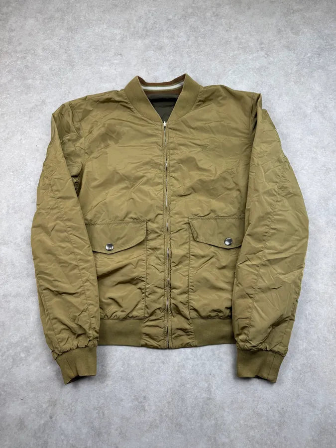 2000s Gucci Khaki & Olive Reversible Nylon Bomber Jacket BEBkGEq 5