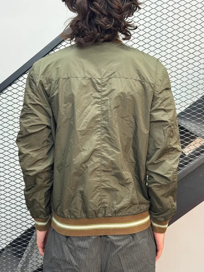 2000s Gucci Khaki & Olive Reversible Nylon Bomber Jacket BEBkGEq 2