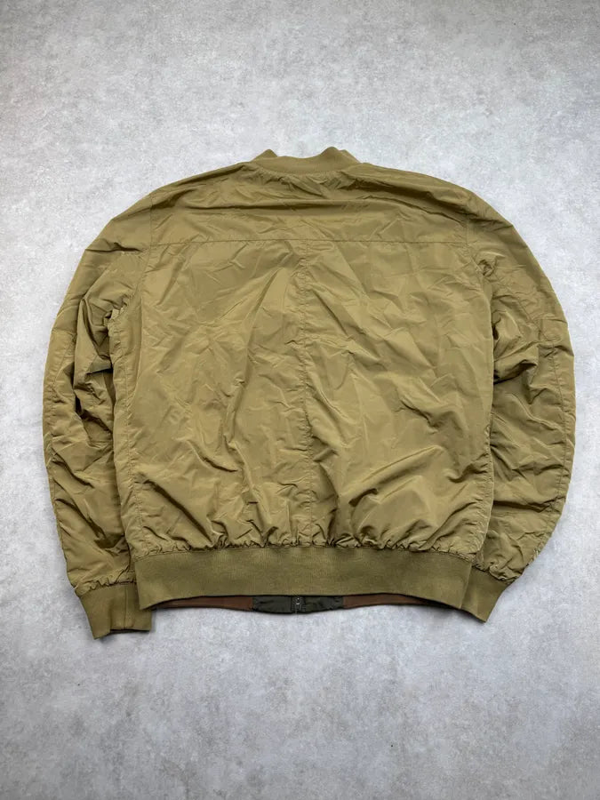 2000s Gucci Khaki & Olive Reversible Nylon Bomber Jacket BEBkGEq 10
